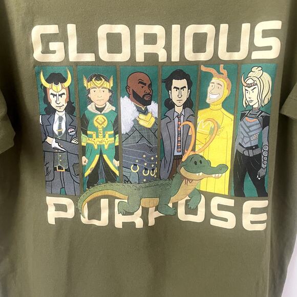 Marvel Loki Variants Glorious Purpose Green T-Shirt Sz L - Picture 2 of 5
